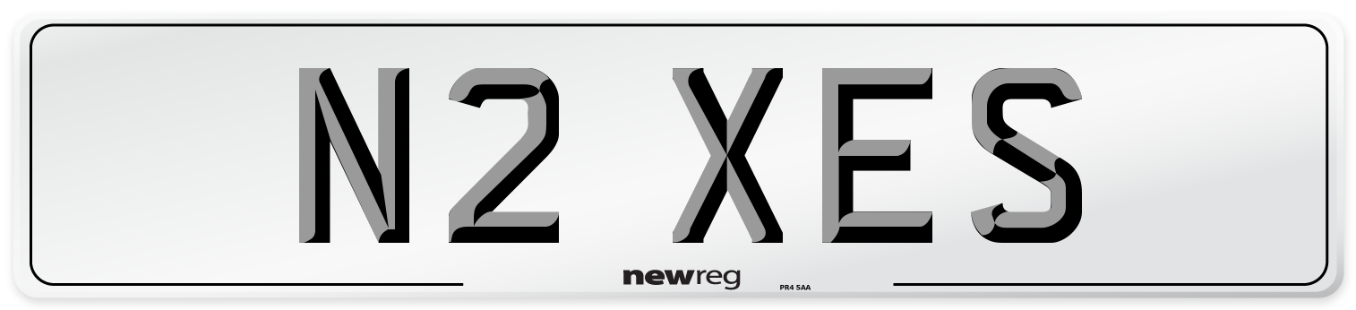 N2 XES Number Plate from New Reg